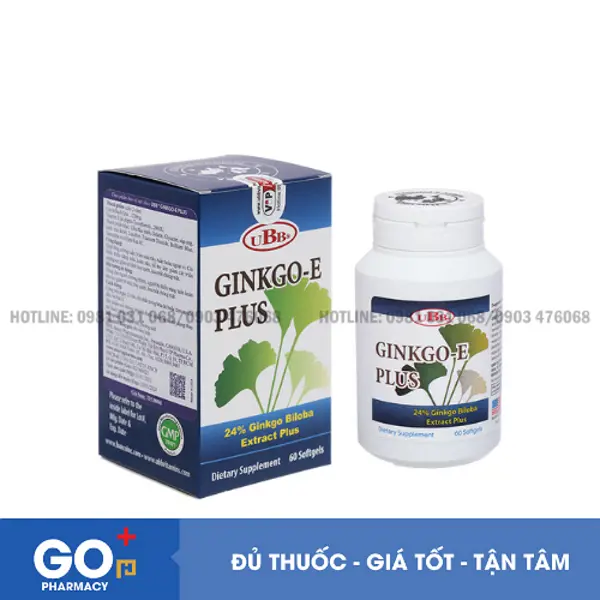 UBB Ginkgo-E plus 60 viên